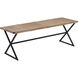 Elon Suede Light Tan Leather Bench